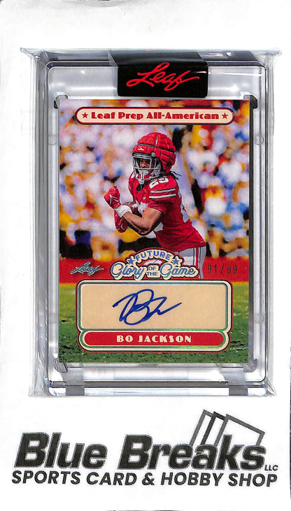 Bo Jackson FG-BJ1 - 2025 Leaf Glory of the Game - Auto 91/99 - College Football