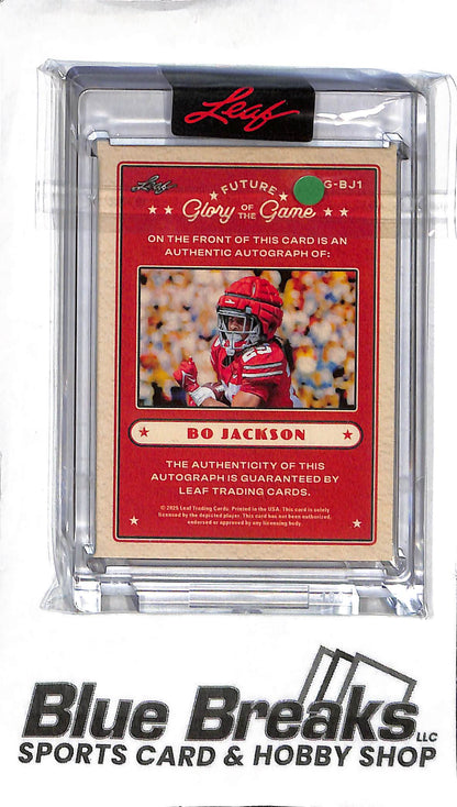 Bo Jackson FG-BJ1 - 2025 Leaf Glory of the Game - Auto 91/99 - College Football