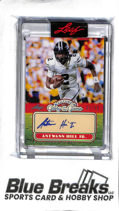 Antwann Hill Jr. FG-AHJ - 2025 Leaf Glory of the Game - Auto 34/99 - College Football