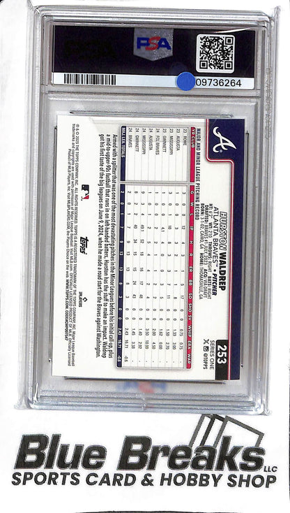 Hurston Waldrep #253 - 2025 Topps - RC - Spring Training - PSA 10 - Baseball - Braves