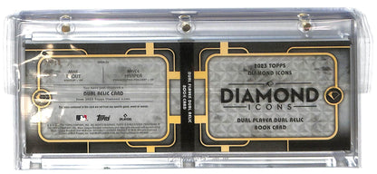 Mike Trout Bryce Harper DPDR-TH - 2023 Topps Diamond Icons - Dual Relic Booklet 01/10 - Baseball - Angels - Phillies