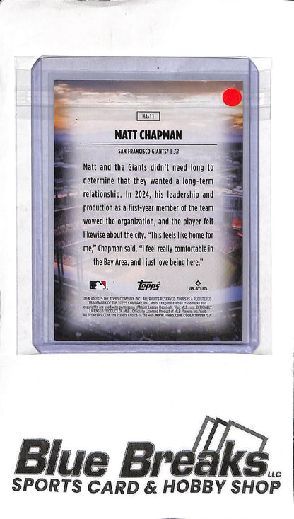 Matt Chapman HA-11 - 2025 Topps - Home Field Advantage Short-Print - Baseball - Giants