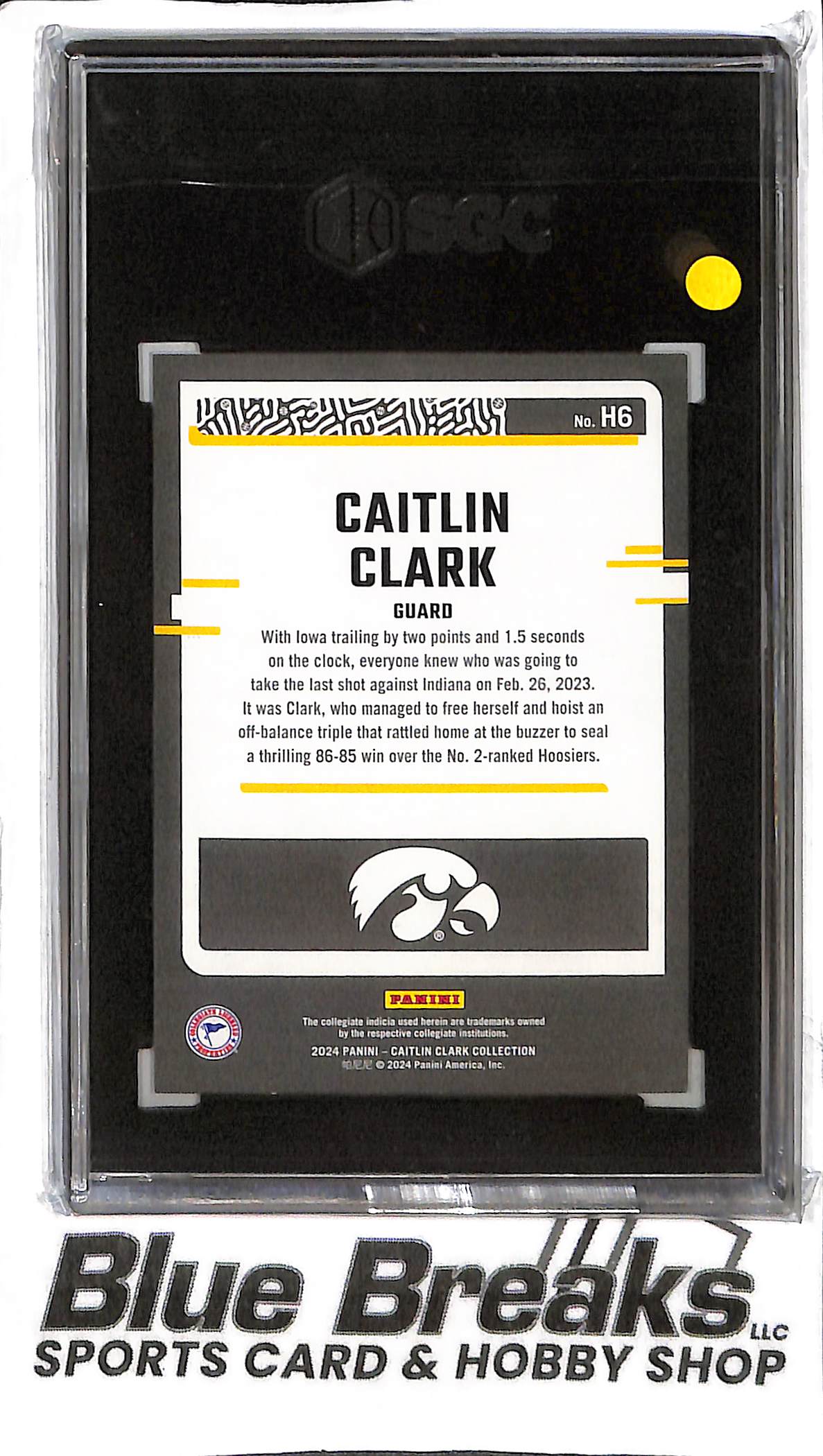 Caitlin Clark H6 - 2024 Panini Caitlin Clark Collection - Highlights - Vortex 276/399 - SGC 9 - College Basketball - Iowa - Fever