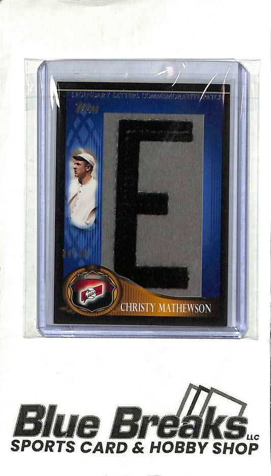Christy Mathewson LLCP-CM - 2009 Topps Series Two - Legendary Letters Commemorative Patch - 34/50 - Baseball - Giants