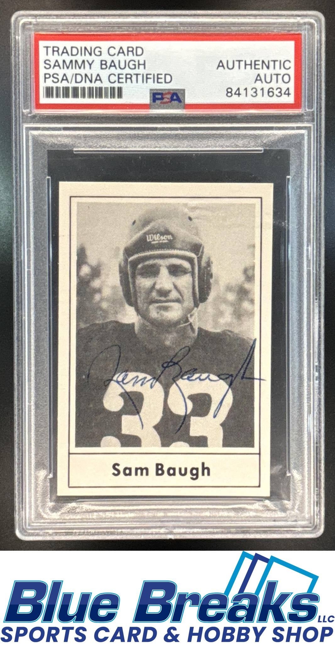 Trading Card Sammy Baugh #33 PSA/DNA Certified Authentic Auto