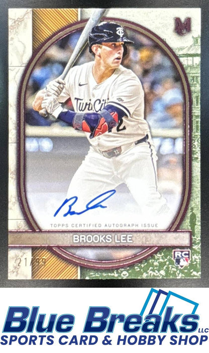 2025 Topps Museum Collection Brooks Lee #AA-BL Archival Auto Pink Sapphire 21/99 RC