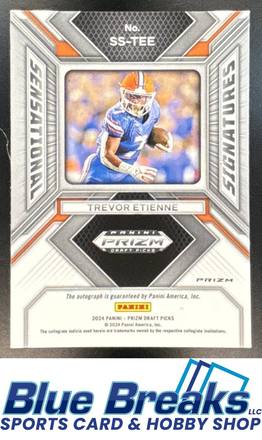 2024 Panini Prizm Collegiate Draft Picks Trevor Etienne #SS-TEE Sensational Signatures Red Ice RC Auto Gators Panthers