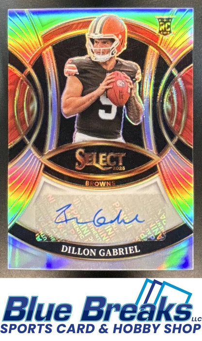 2025 Panini Select Dillon Gabriel #RSI-DGL RC Signatures Silver Prizm Auto Browns