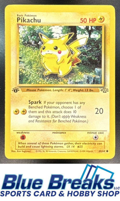 1999 Pokemon Jungle 1st Edition Pikachu #60/64