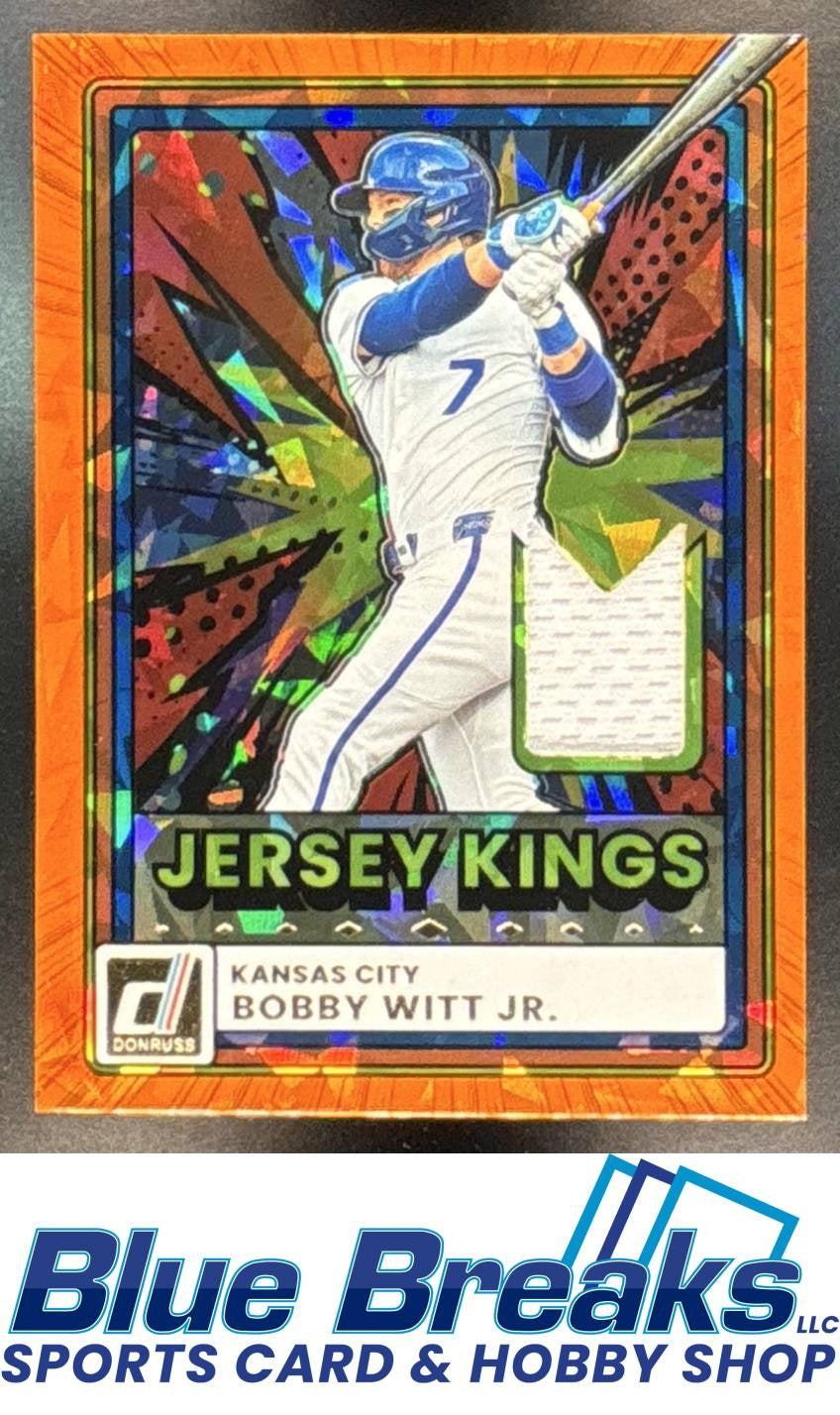 2026 Panini Donruss Bobby Witt Jr. #JK-BWJ Jersey Kings Orange Ice Relic