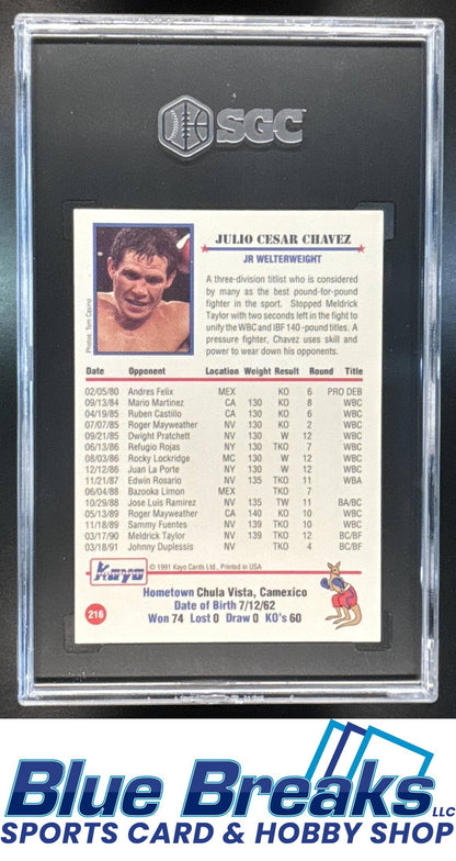 1991 Kayo Julio Cesar Chavez [RC] #216 PSA 9