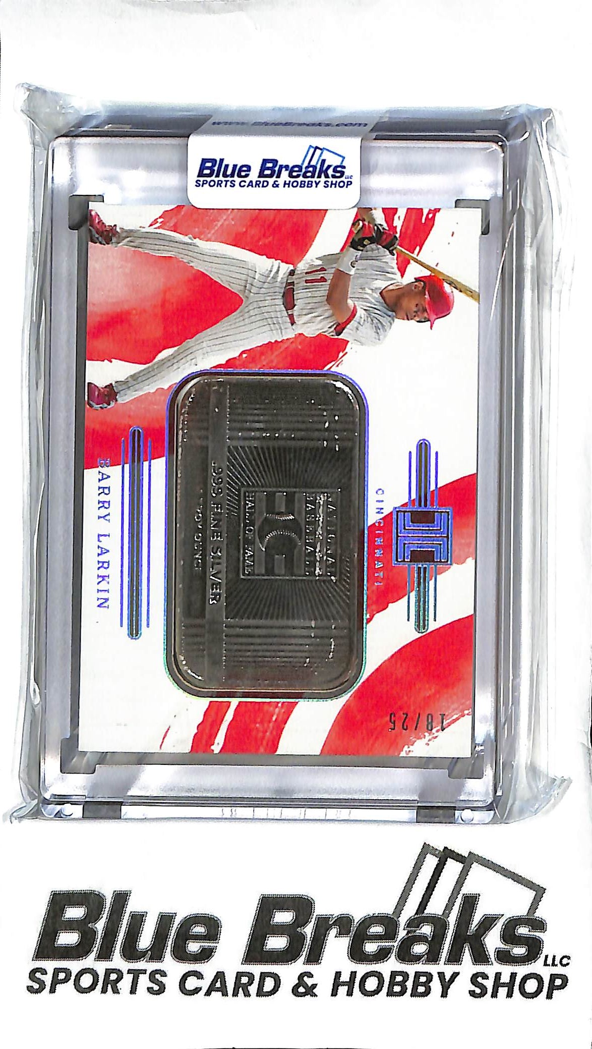 Barry Larkin #2 - 2024 Panini Impeccable - Silver Bar - 18/25 - Baseball - Reds