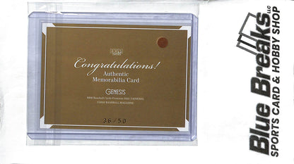 Teruaki Sato Munetaka Murakami Shugo Maki - 2022 BBM Genesis - Triple Patch 36/50 - Japanese Baseball - Tigers - Swallows - Baystars