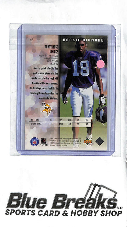 Randy Moss 97 - 1998 Upper Deck - Rookie Diamond - Football - Vikings