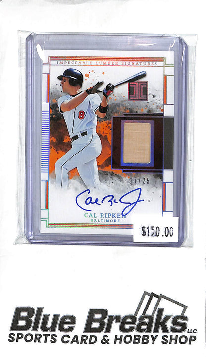 Cal Ripken Jr. ILS-CR - 2025 Panini Impeccable - Lumber Signature - 17/25 - Baseball - Orioles