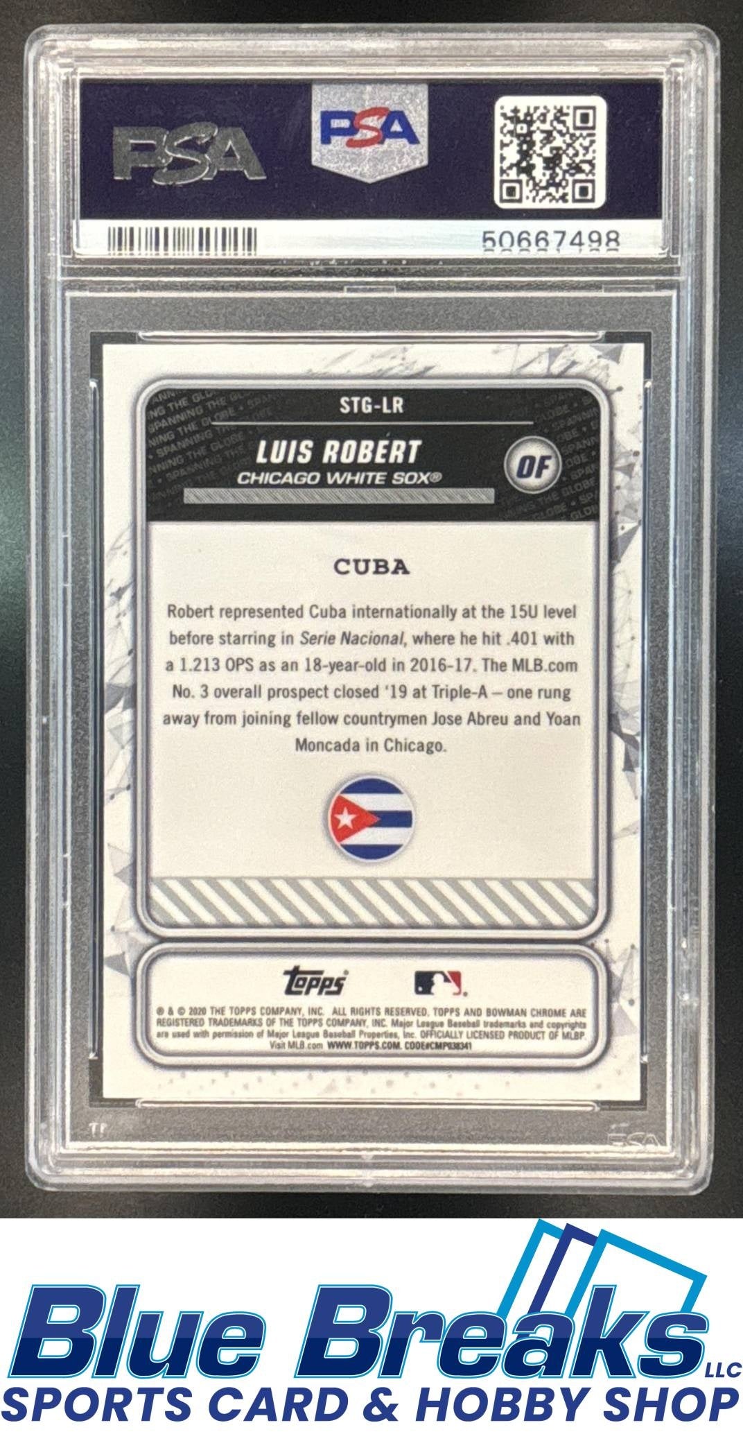 2020 Bowman Luis Robert #STG-LR Spanning the Globe Chrome PSA 10 Chicago White Sox