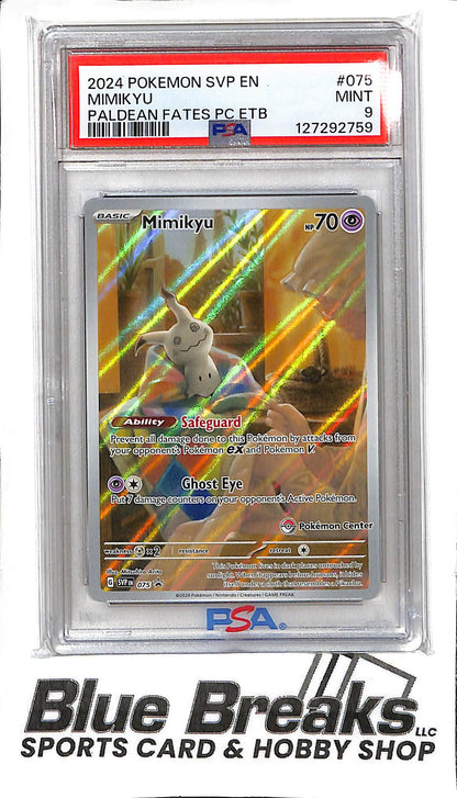 Mimikyu 075 - Paldean Fates ETB Promo - PSA 9 - Pokémon