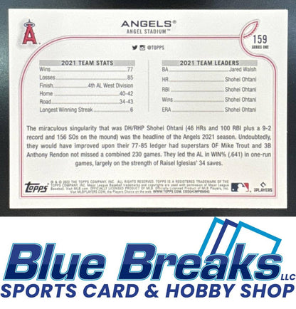 2022 Topps Purple Los Angeles Angels [RC] #159 Team Card