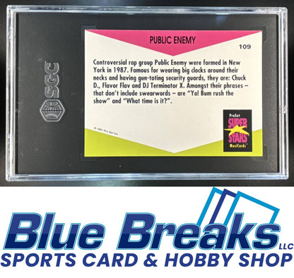 1991 Pro Set SuperStars MusiCards UK Edition Public Enemy [RC] #109 SGC 9