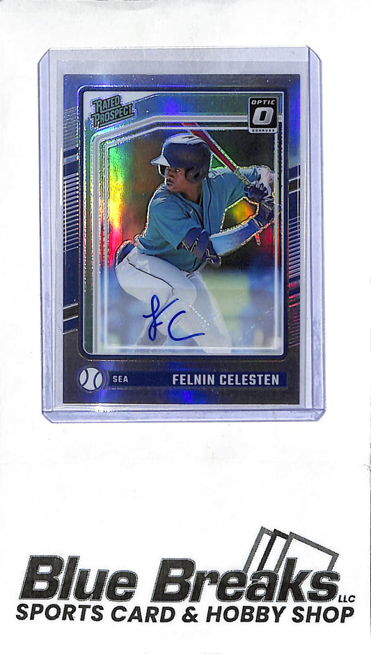 2024 Panini - Donruss Optic - holo - Felnin Celesten - auto - #168 - baseball - Mariners
