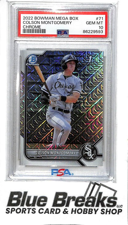 2022 Bowman Chrome - Mega Box - Colson Montgomery - #71 - PSA 10 - baseball - White Sox