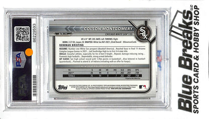 2022 Bowman Chrome - Mega Box - Colson Montgomery - #71 - PSA 10 - baseball - White Sox