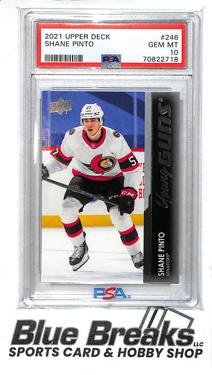 2021 Upper Deck - Young Guns - Shane Pinto - #246 - PSA 10 - hockey - Senators
