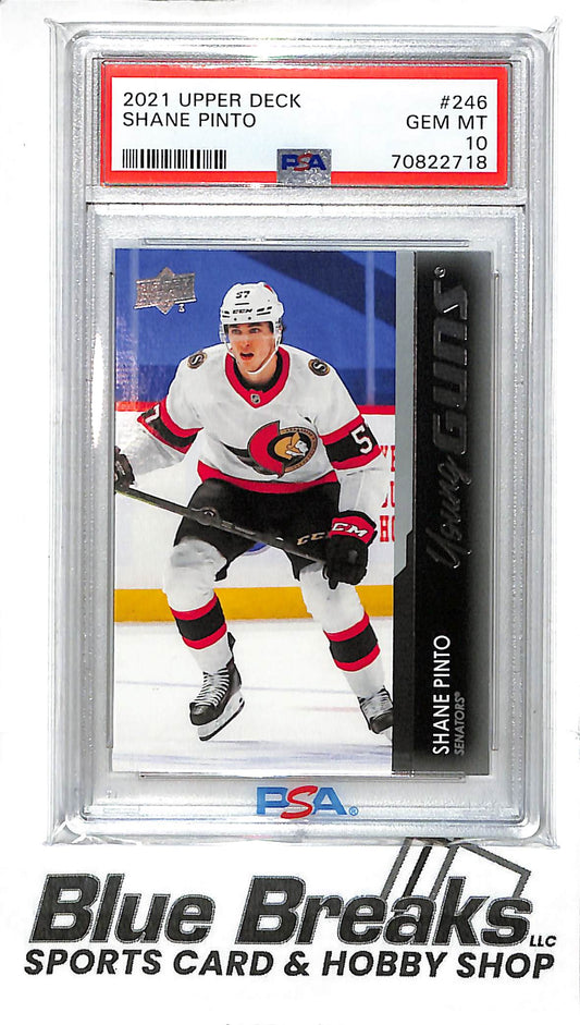 2021 Upper Deck - Young Guns - Shane Pinto - #246 - PSA 10 - hockey - Senators