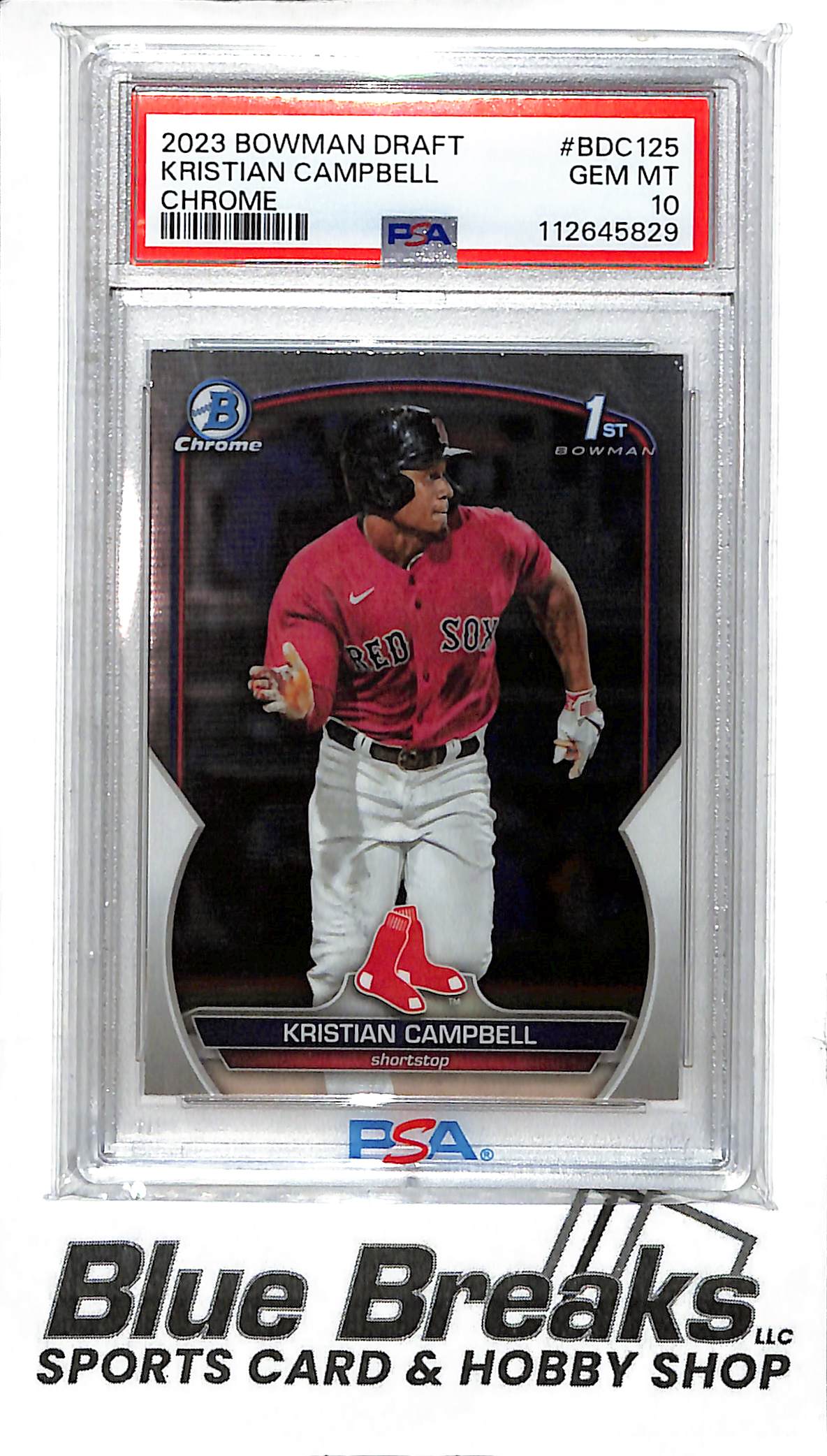 2023 Bowman Chrome - 1st Bowman - Draft - Kristian Campbell - #BDC-125 - PSA 10 - baseball - Red Sox