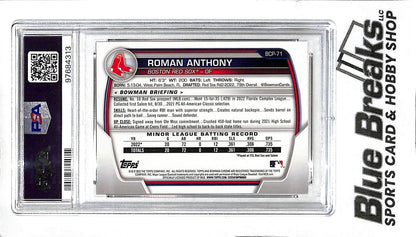 2023 Bowman Chrome - 1st Bowman - Prospect - fuchsia refractor - Roman Anthony - 093/199 - #BCP-71 - PSA 10 - baseball - Red Sox