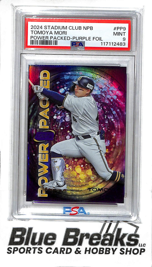 2024 Topps Stadium Club - NPB - Power Packed - Purple Foil - Tomoya Mori - 05/10 - #PP-9 - PSA 9 - baseball - Buffaloes