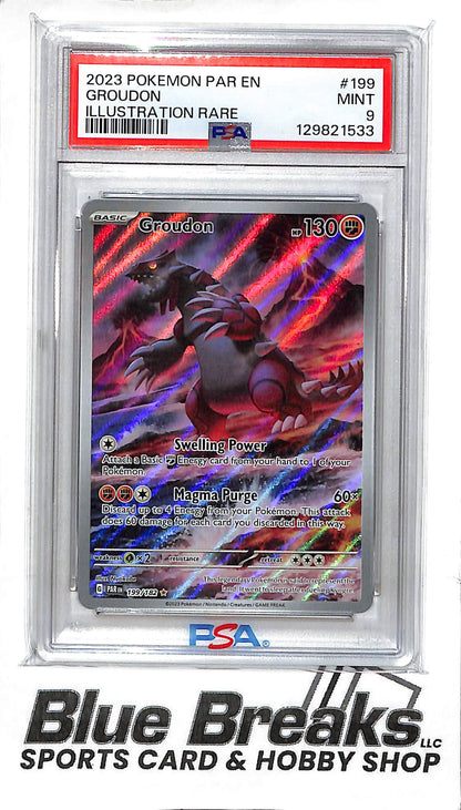 2023 Pokémon - Illustration Rare - Groudon - #199 - PSA 9