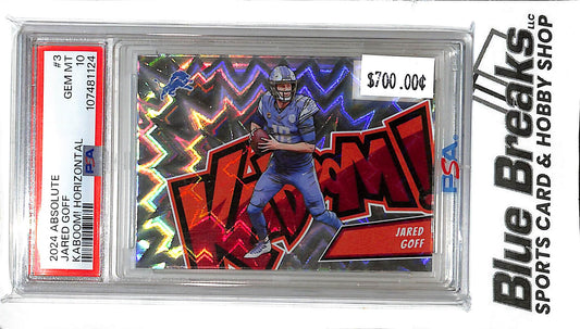 2024 Panini - Absolute - Kaboom! Horizontal - Jared Goff - #3 - PSA 10 - football - Lions