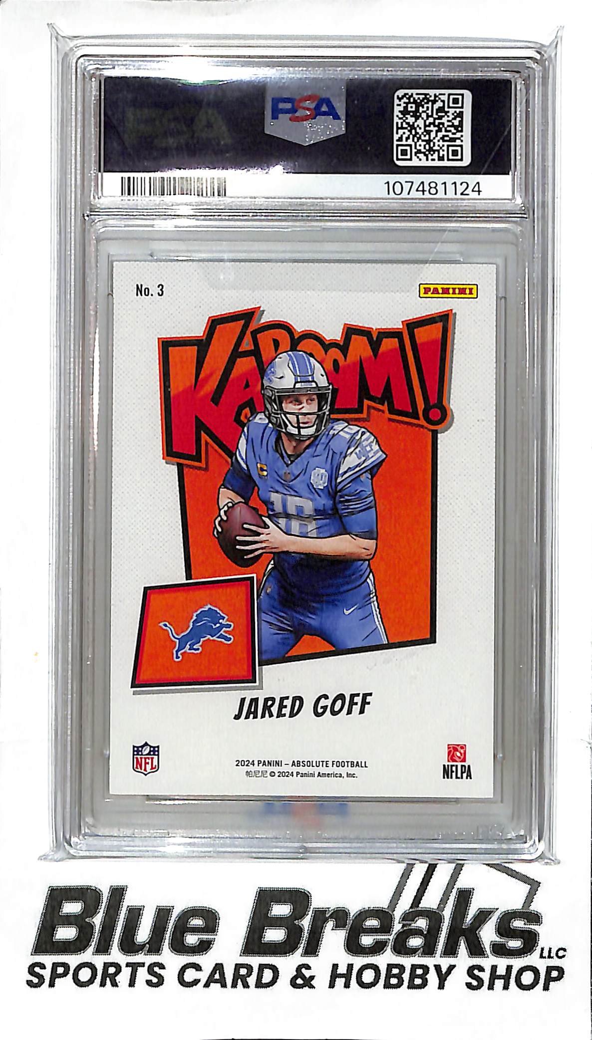 2024 Panini - Absolute - Kaboom! Horizontal - Jared Goff - #3 - PSA 10 - football - Lions
