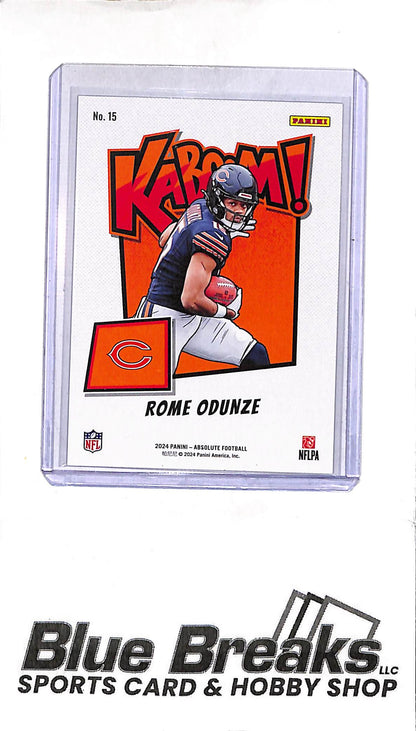2024 Panini - Absolute - Kaboom! Horizontal - Rome Odunze - #15 - football - Bears