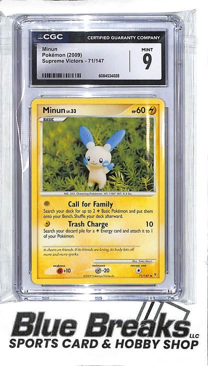 2009 Pokémon - Supreme Victors - Minun - 71/147 - CGC 9