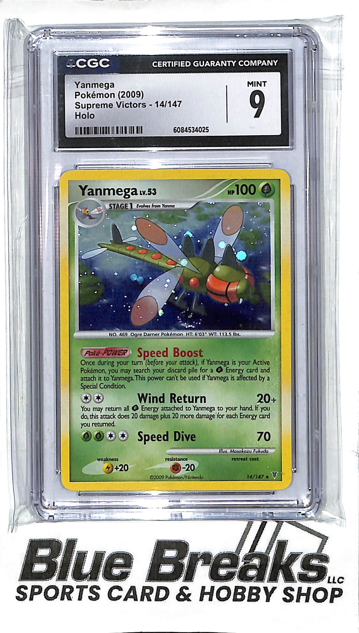 2008 Pokémon - Supreme Victors - Holo - Yanmega - 14/147 - CGC 9