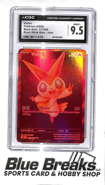2025 Pokémon - Black White Rare Holo - Black Bolt - Victini - 171/086 - CGC 9.5