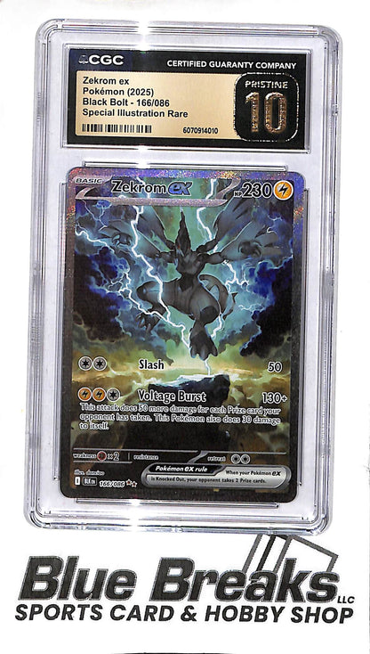 2025 Pokémon - Black Bolt - Special Illustration Rare - Zekrom ex - 166/086 - CGC Pristine 10