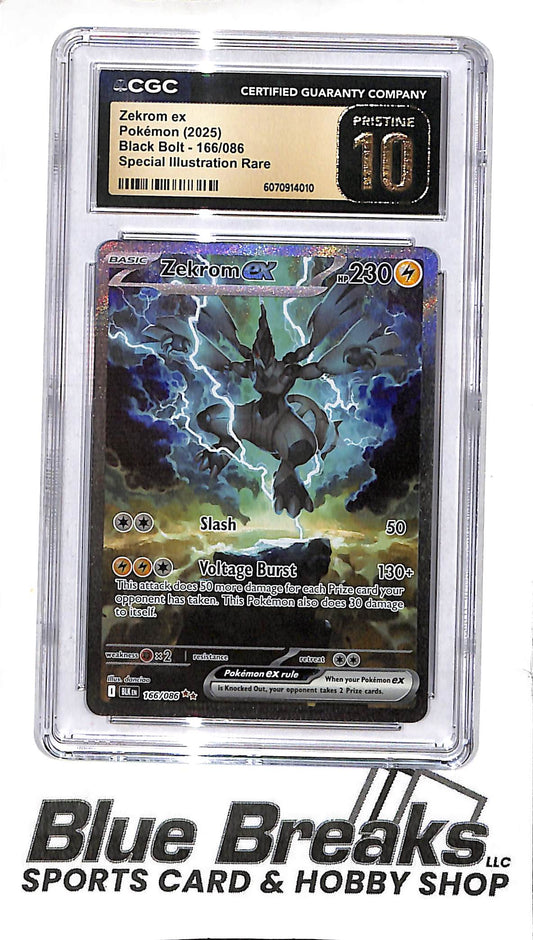 2025 Pokémon - Black Bolt - Special Illustration Rare - Zekrom ex - 166/086 - CGC Pristine 10