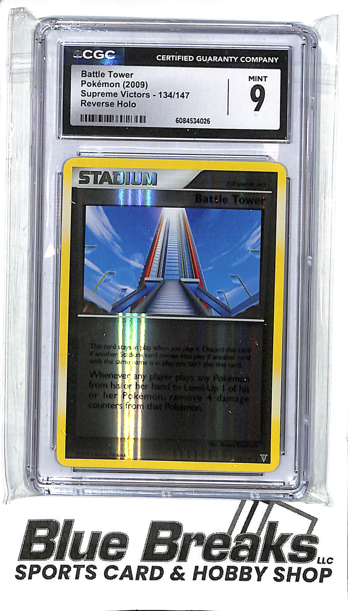 2009 Pokémon - Supreme Victors - Reverse Holo - Battle Tower - 134/147 - CGC 9