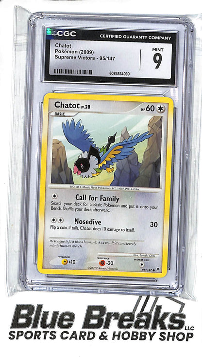 2009 Pokémon - Supreme Victors - Chatot - 95/147 - CGC 9