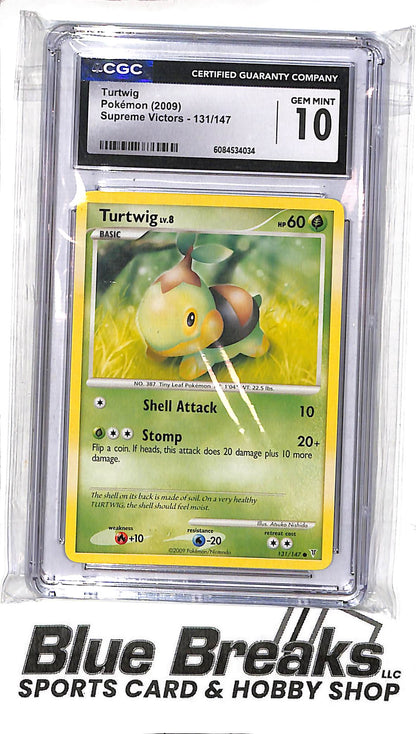 2009 Pokémon - Supreme Victors - Turtwig - 131/147 - CGC 10
