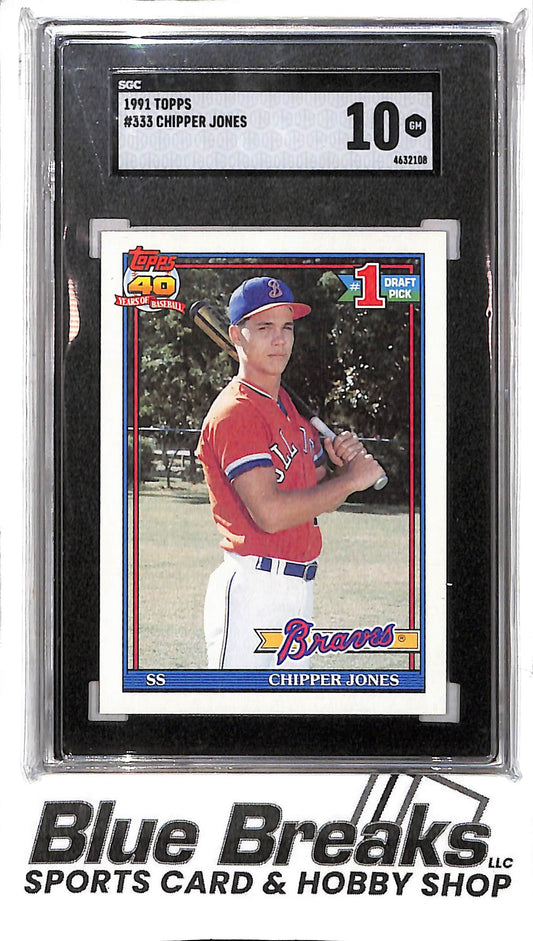1991 Topps - Chipper Jones - #333 - SGC 10 - baseball - Braves