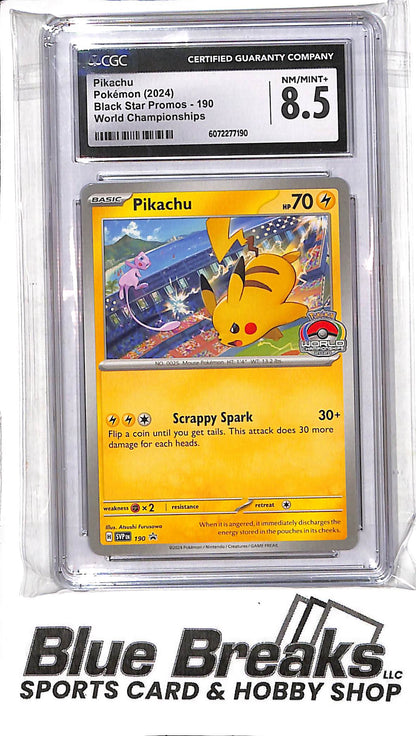2024 Pokémon - World Championship - Black Star Promos - Pikachu - #190 - CGC 8.5
