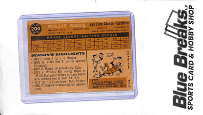 1960 Topps - Willie Mays - #200 - baseball - Giants