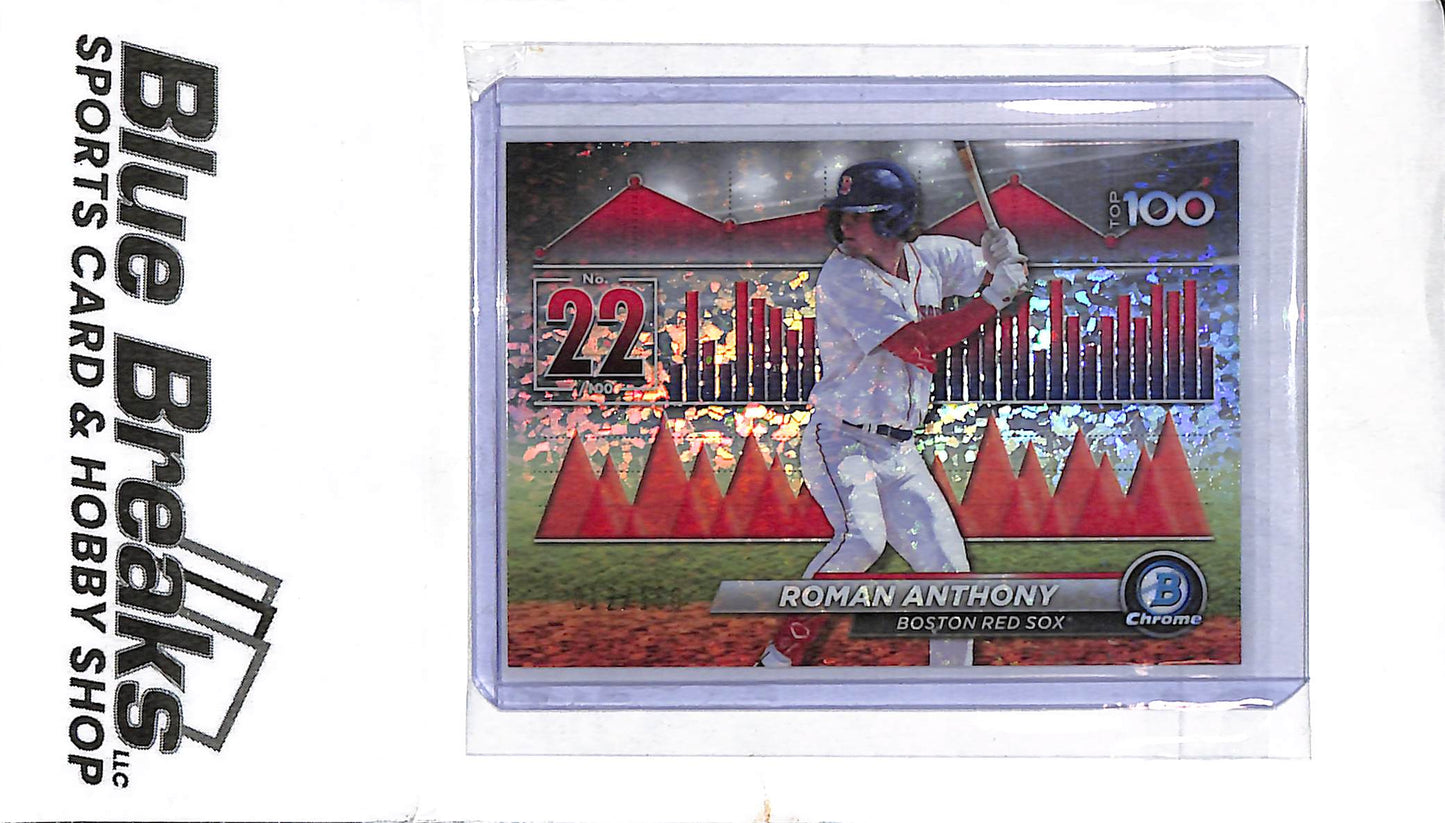 2024 Bowman Chrome - Top 100 - #22 - Roman Anthony - 012/150 - #BTP-22 - baseball - Red Sox