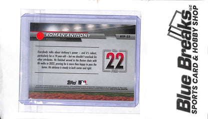 2024 Bowman Chrome - Top 100 - #22 - Roman Anthony - 012/150 - #BTP-22 - baseball - Red Sox