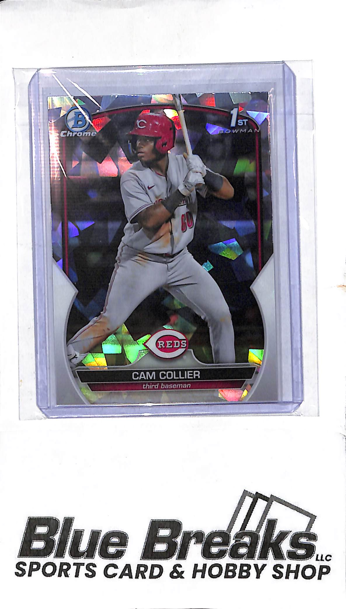 2023 Bowman Chrome - 1st Bowman - cracked ice - Cam Collier - #BCP-125 - baseball - Reds