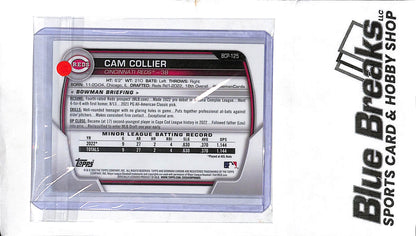2023 Bowman Chrome - 1st Bowman - cracked ice - Cam Collier - #BCP-125 - baseball - Reds